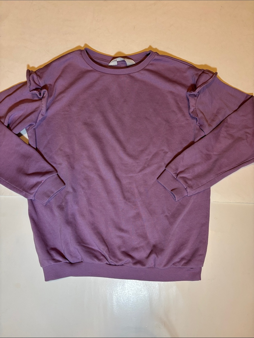 H&M Ruffle Crewneck Sweater